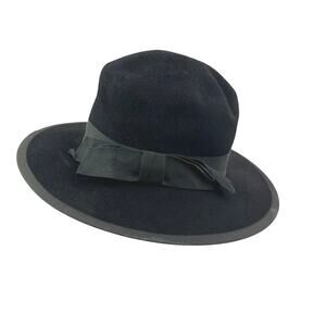 Vintage Bollman Peachfelt Wool Hat  Black